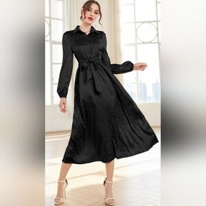 The Limited Black Leopard Pattern Dress